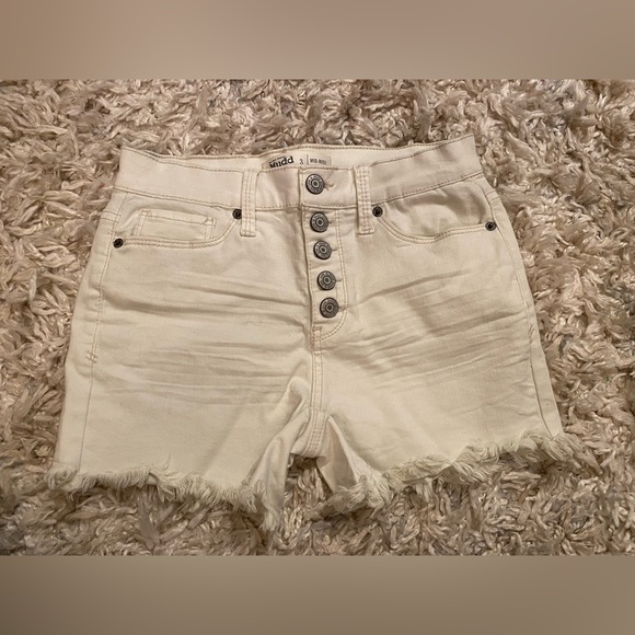 Mudd Pants - White Mudd Denim Shorts High-Rise Size 3